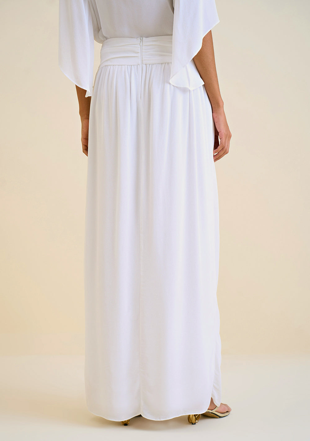 Pollera Recta Con Abertura Larga