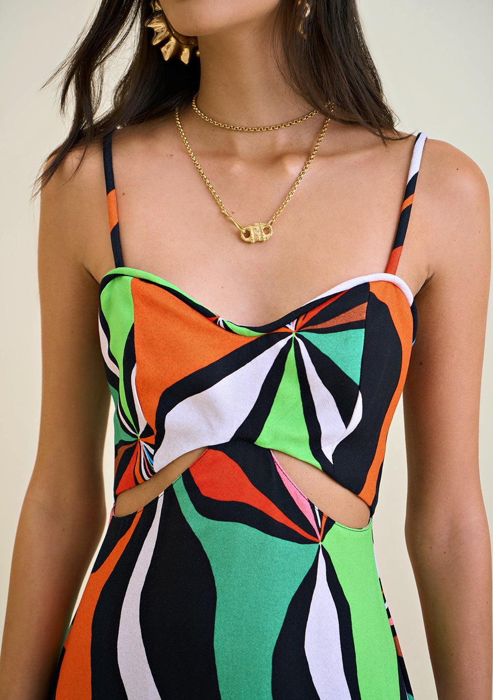 Vestido Midi Escote Corazón Con Abertura