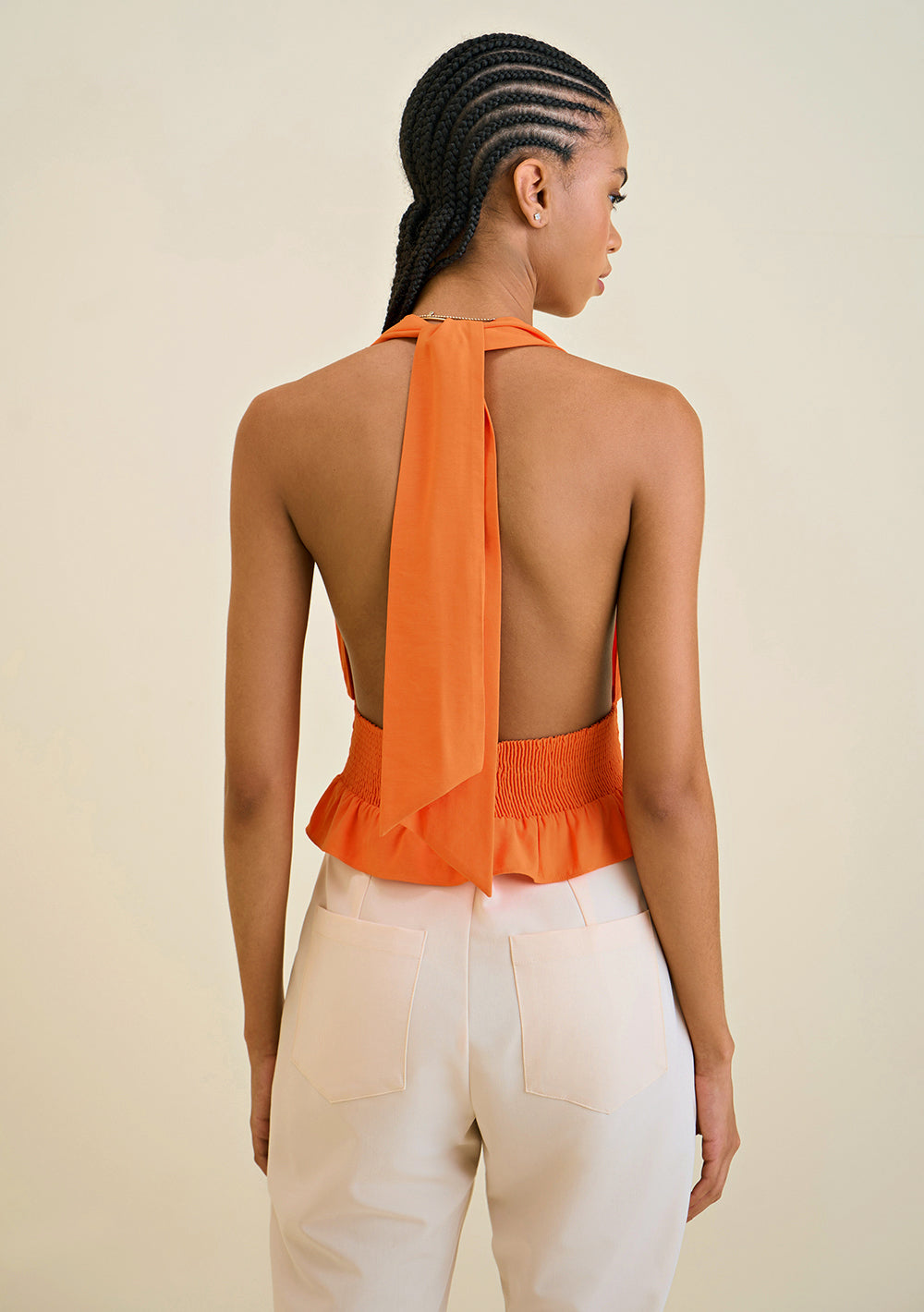 Blusa Sin Mangas Con Volado