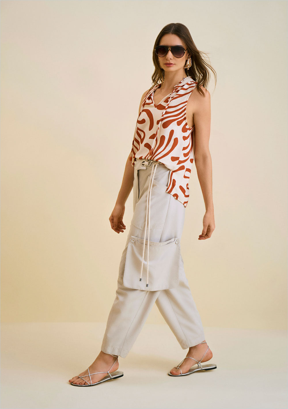 Pantalón Cargo Tiro Medio