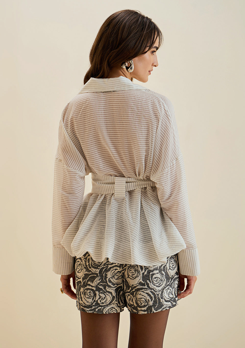 Shorts Pollera Ajustado Tiro Alto