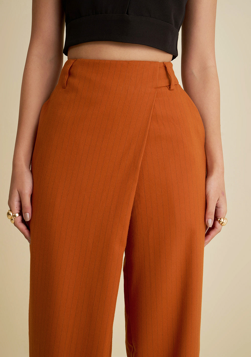 Pantalón Recto Tiro Alto