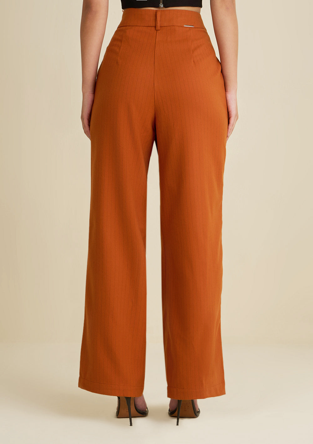 Pantalón Recto Tiro Alto