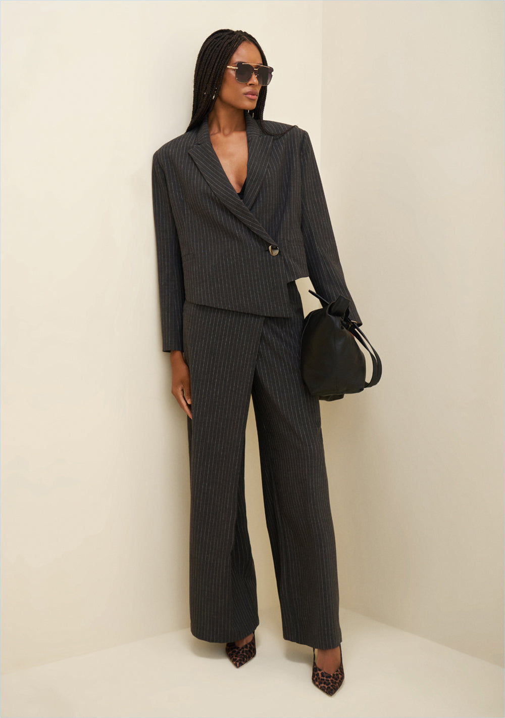 Pantalón Recto Tiro Alto