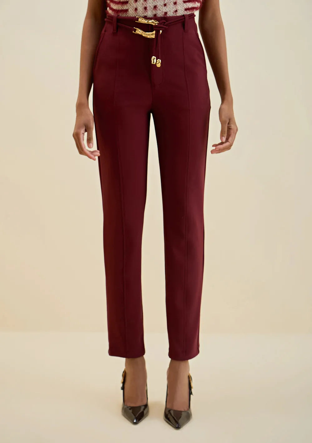 Pantalón Recto Tiro Alto