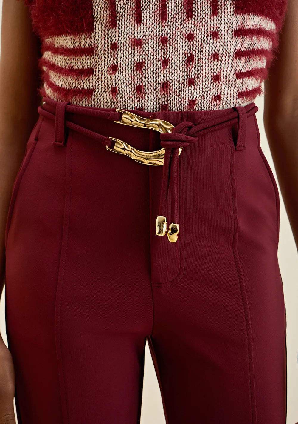 Pantalón Recto Tiro Alto