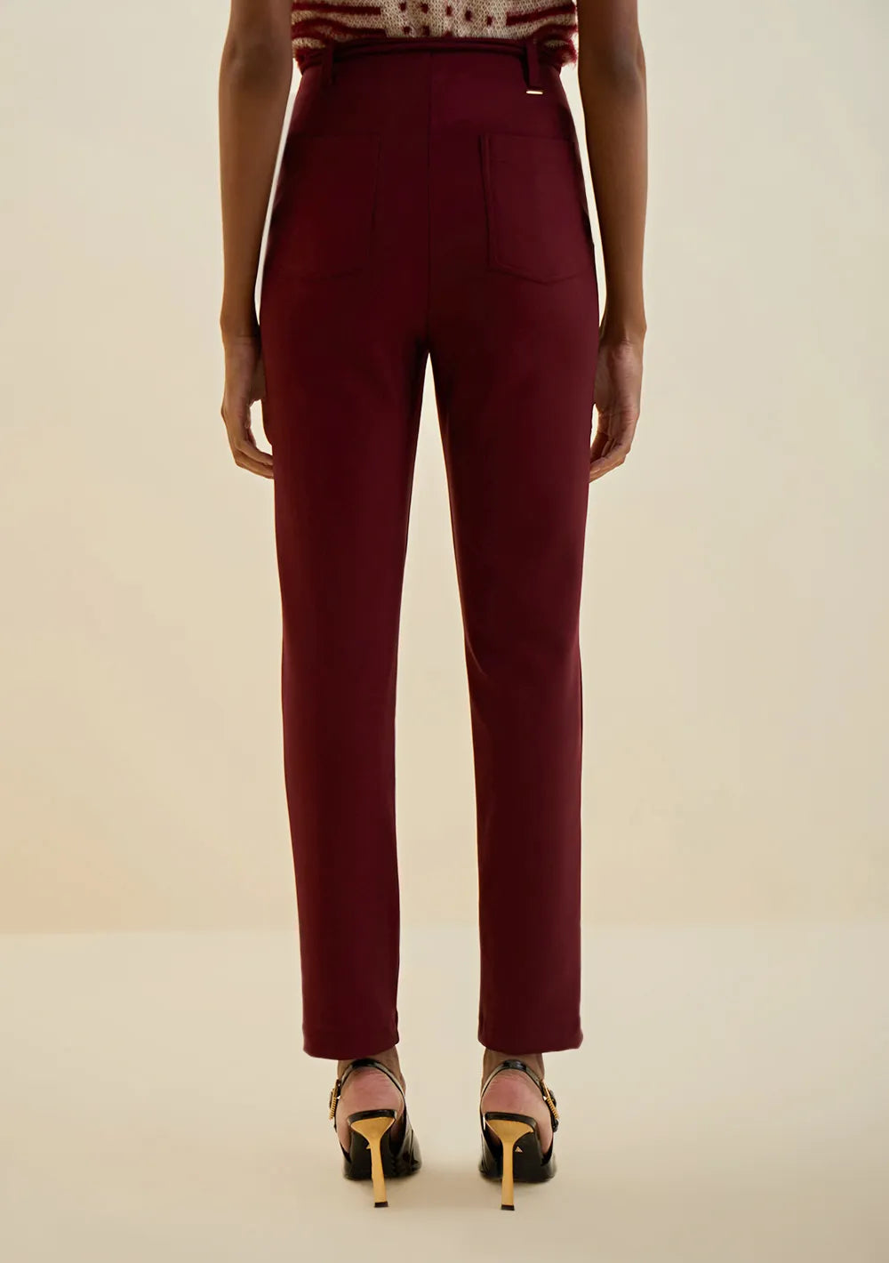 Pantalón Recto Tiro Alto