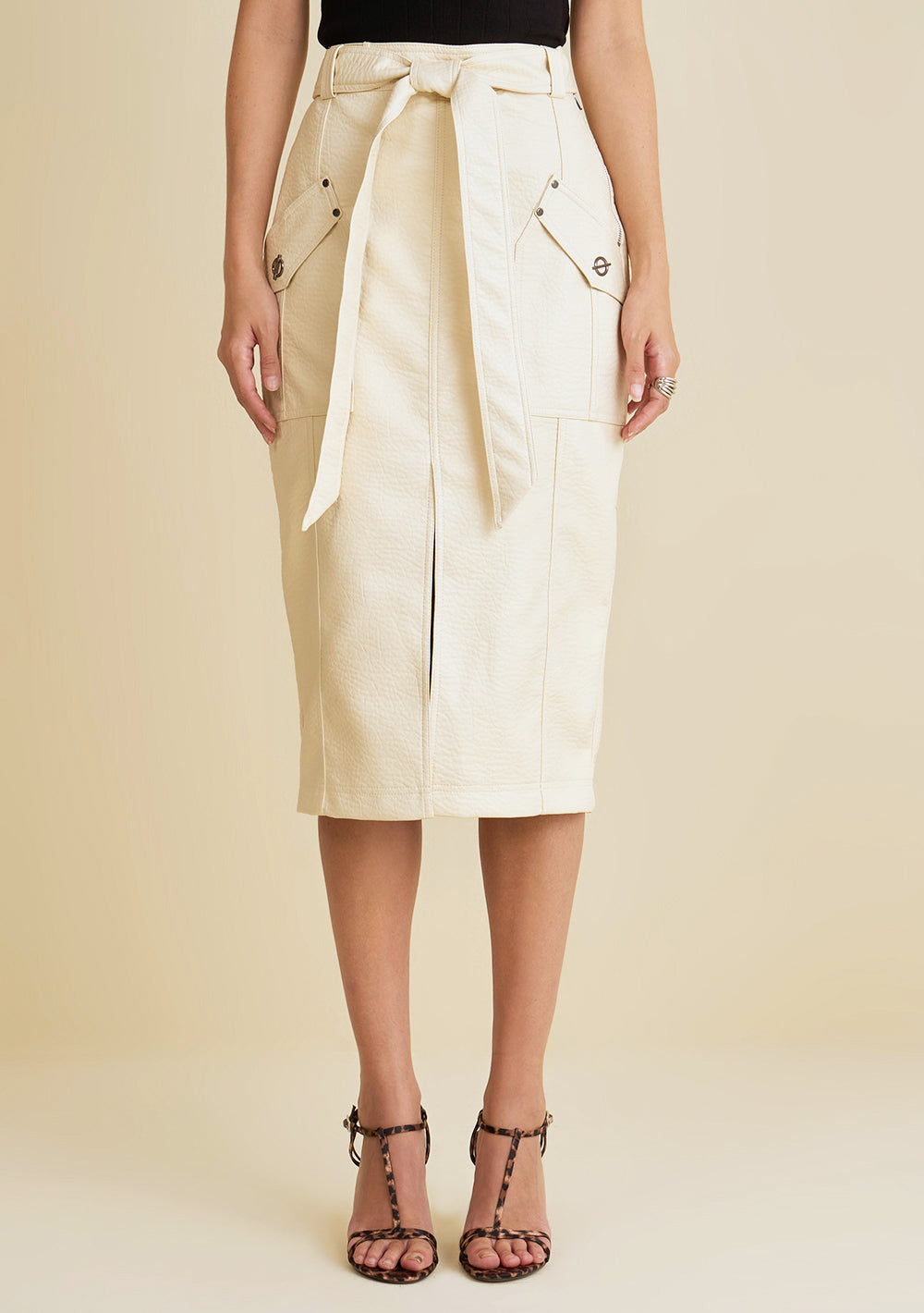 Pollera Lápiz Tiro Alto Midi