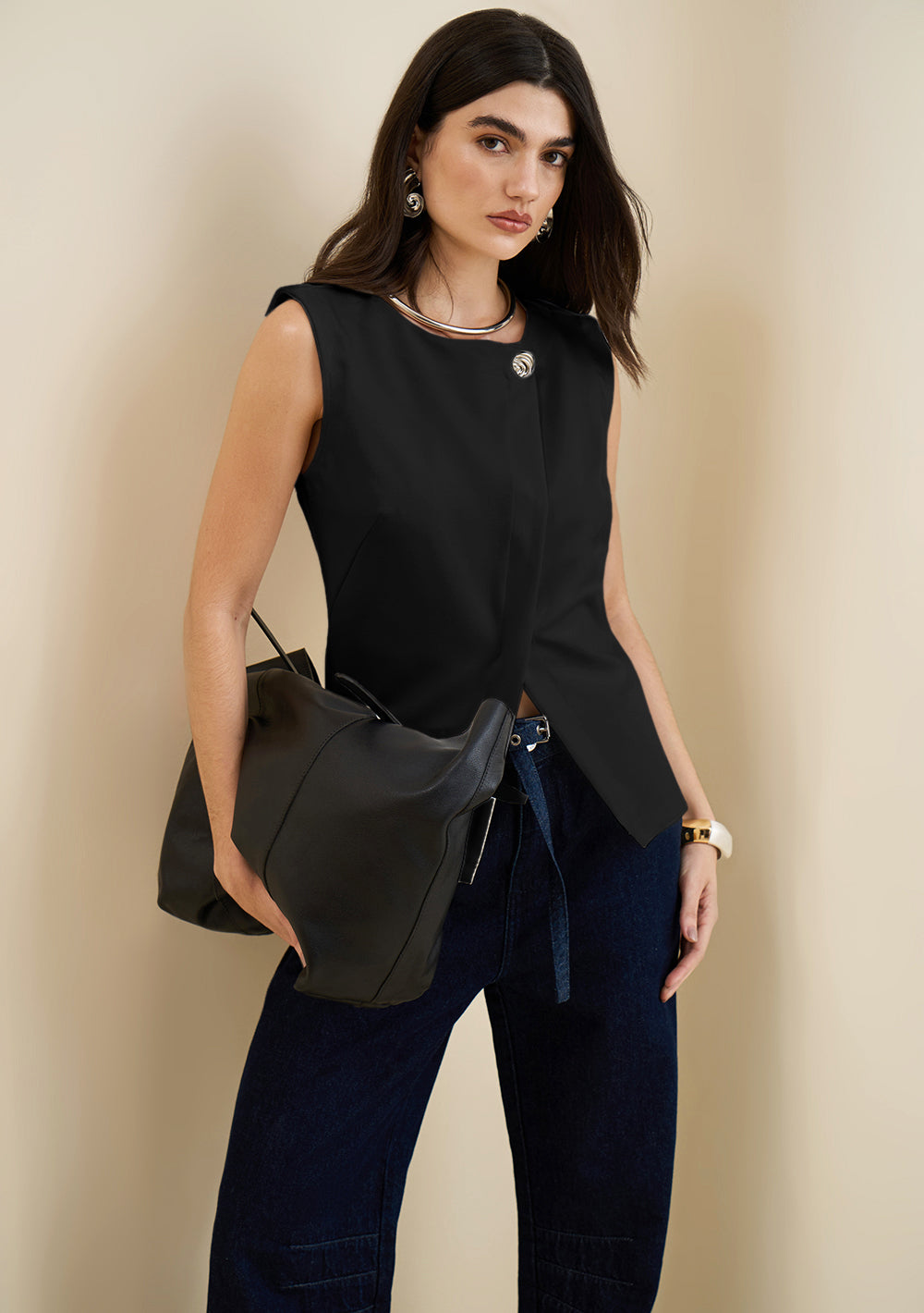 Camisilla Ajustada Escote Cruzado