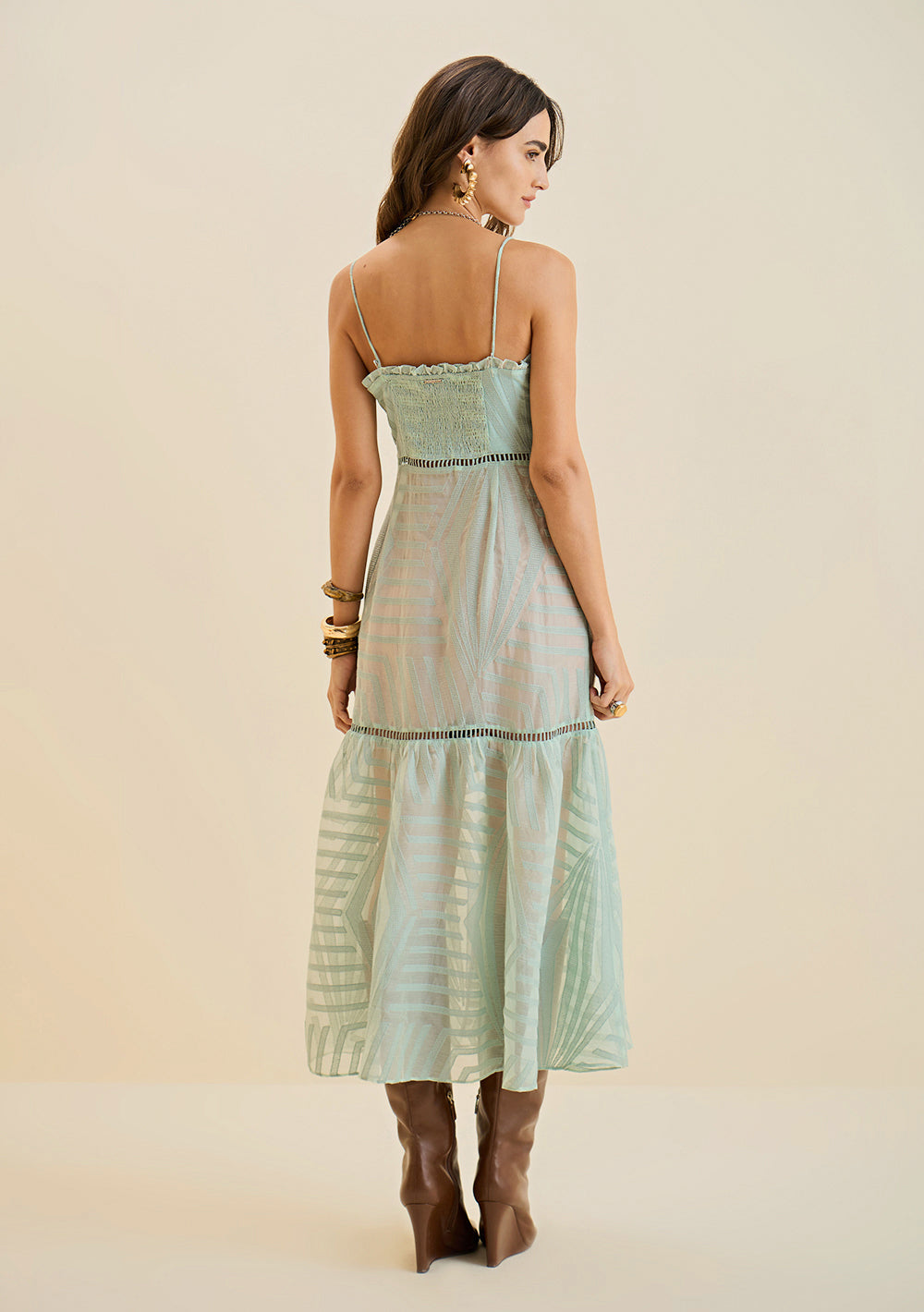 Vestido Suelto Escote Cuadrado Largo