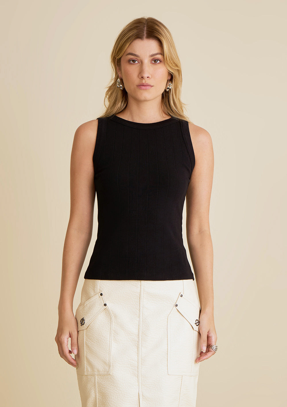 Camisilla Ajustada Escote Redondo