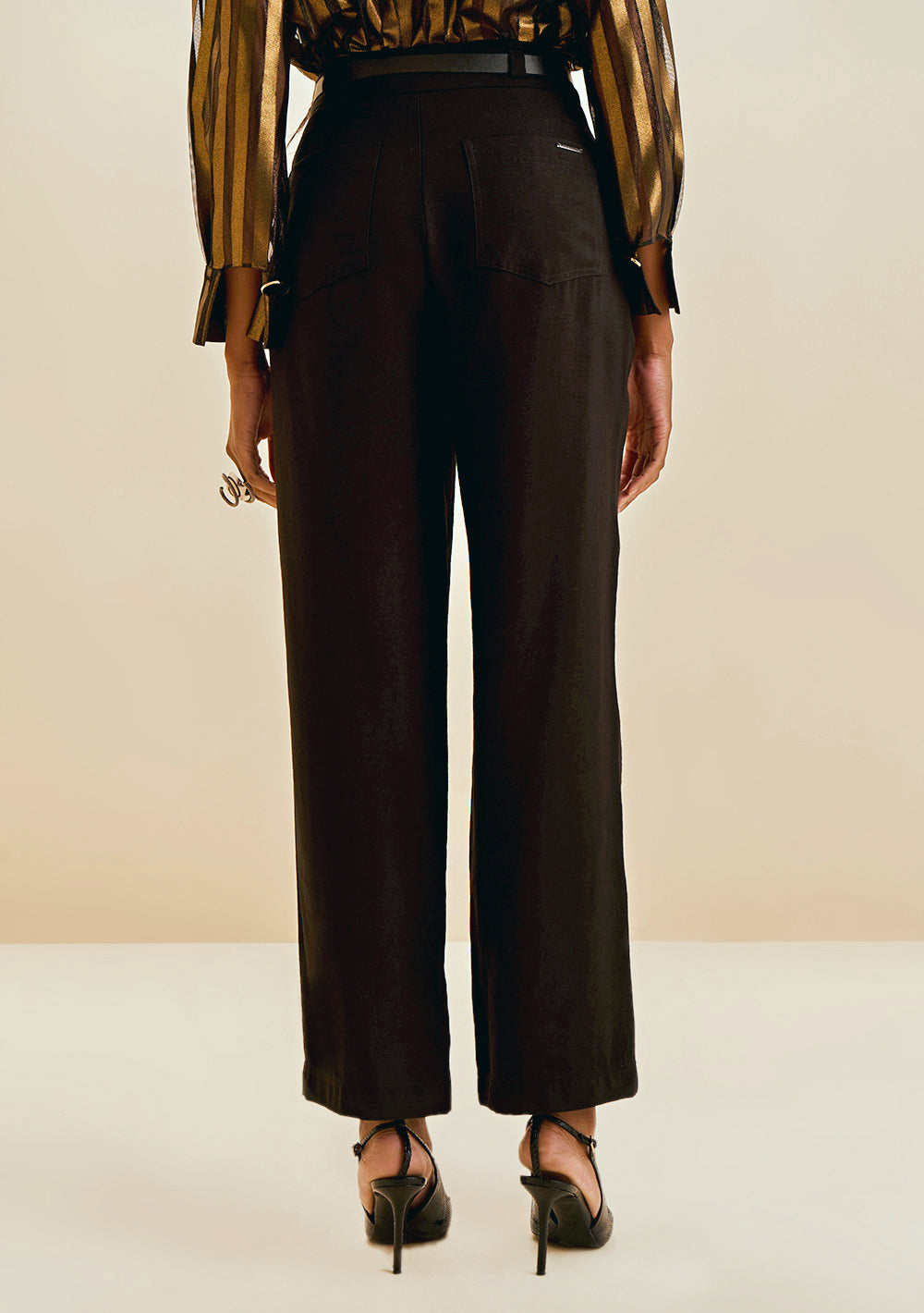 Pantalón Recto Tiro Alto