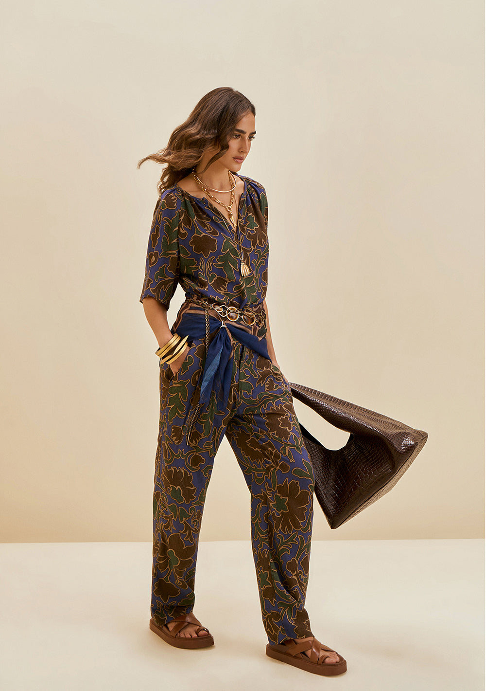 Pantalón Recto Tiro Alto