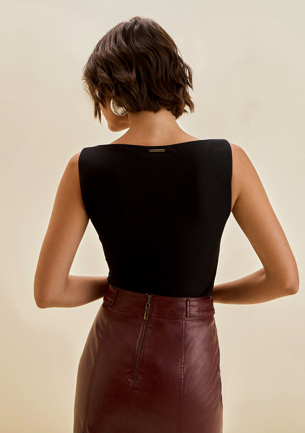 Body Escote Canoa Sin Mangas