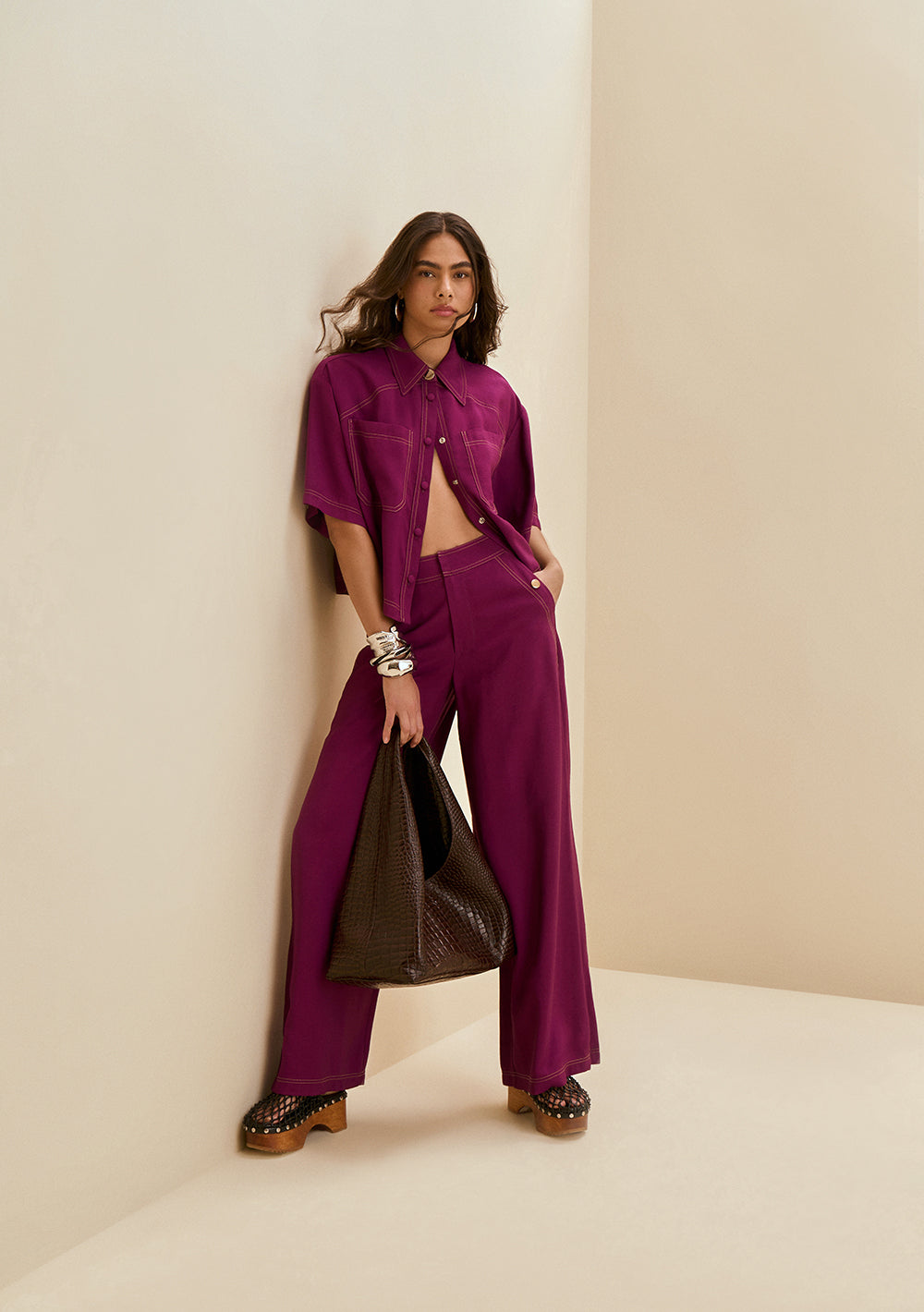 Pantalón Wide Tiro Alto