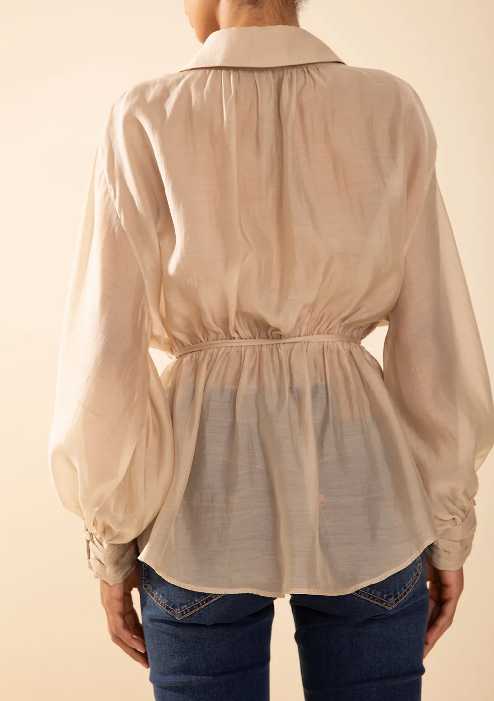 Blusa Suelta Escote Transversal Mangas 7/8