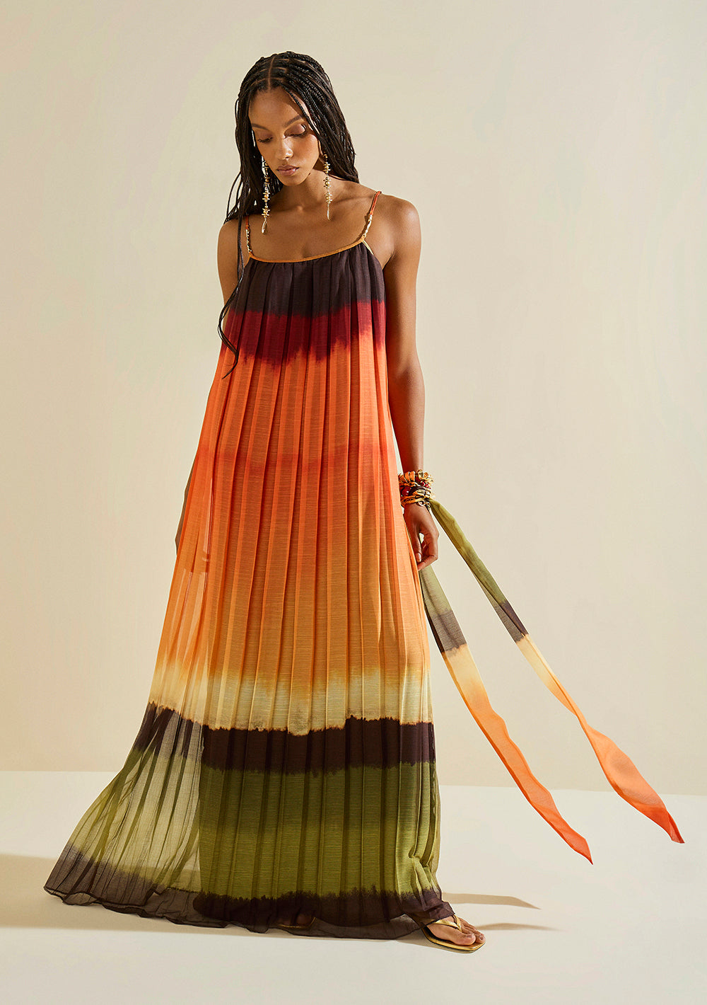 Vestido Suelto Con Tirante Largo