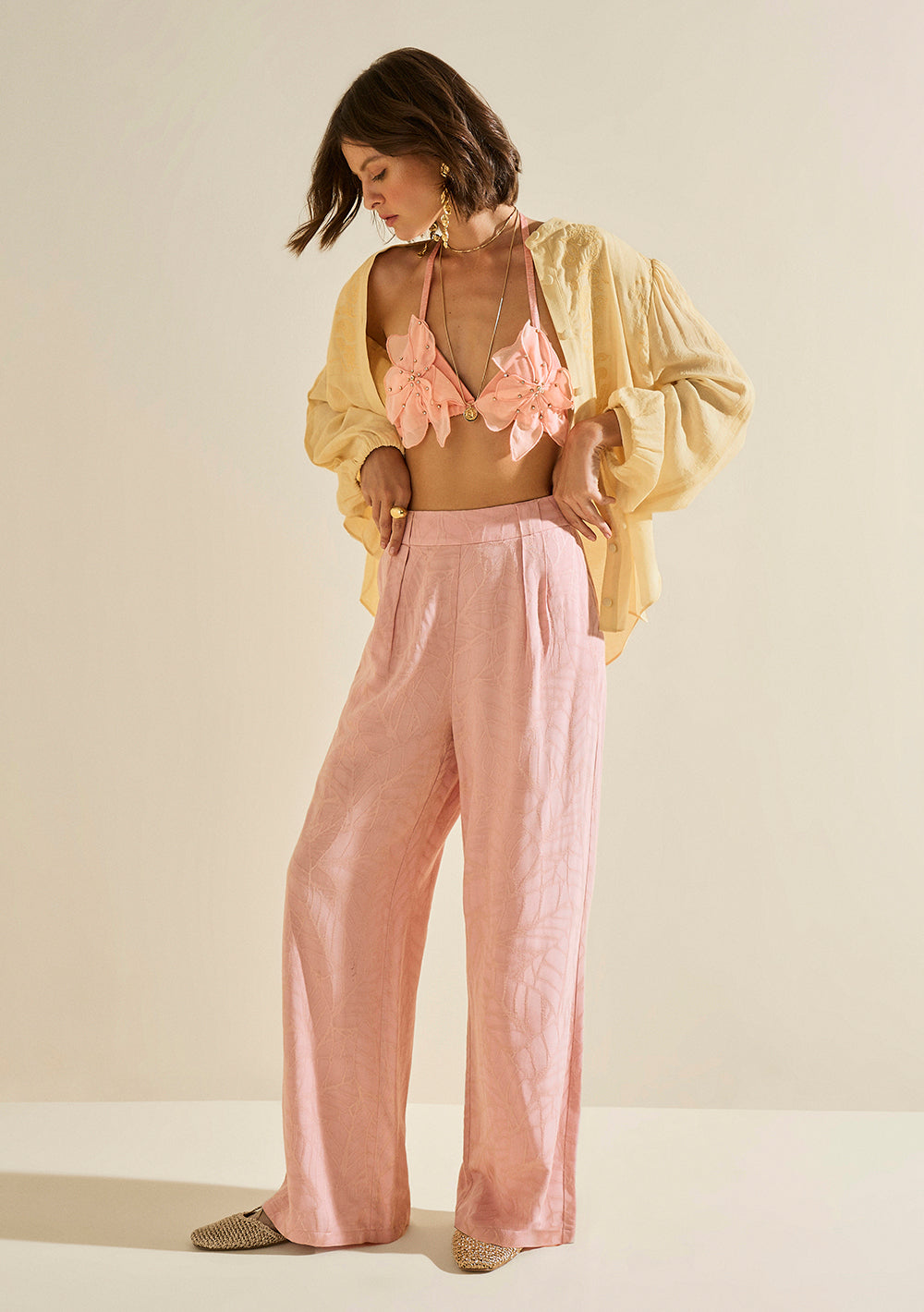 Pantalón Wide Tiro Alto