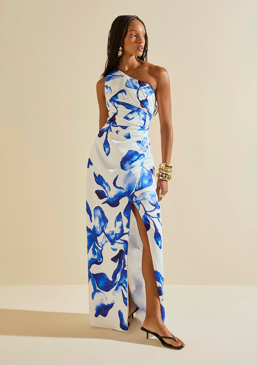 Vestido Ajustado De Un Hombro