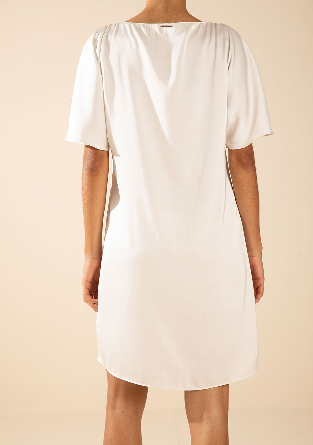 Vestido Suelto Escote Redondo Mangas Cortas Corto