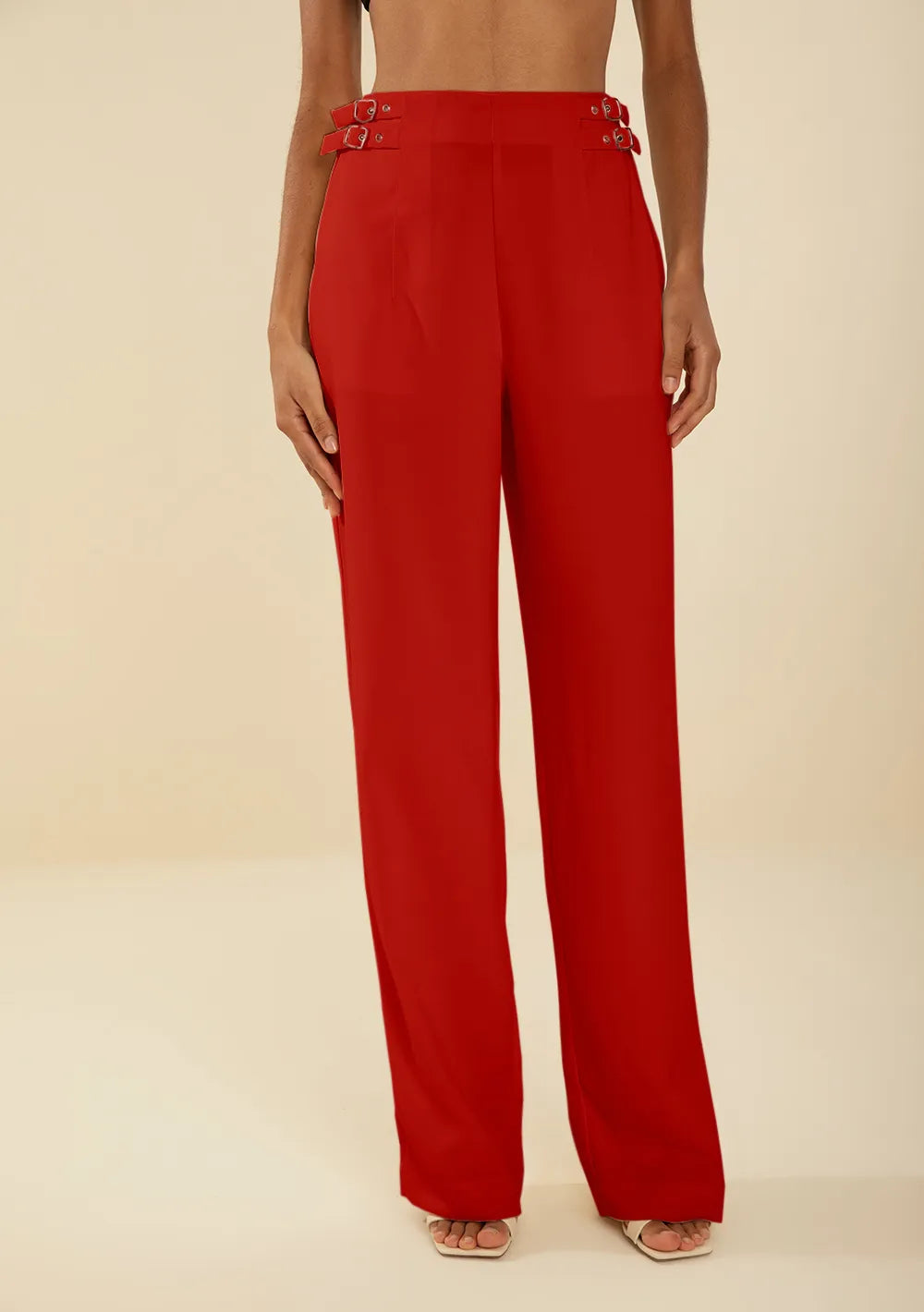 Pantalón Recto Tiro Alto