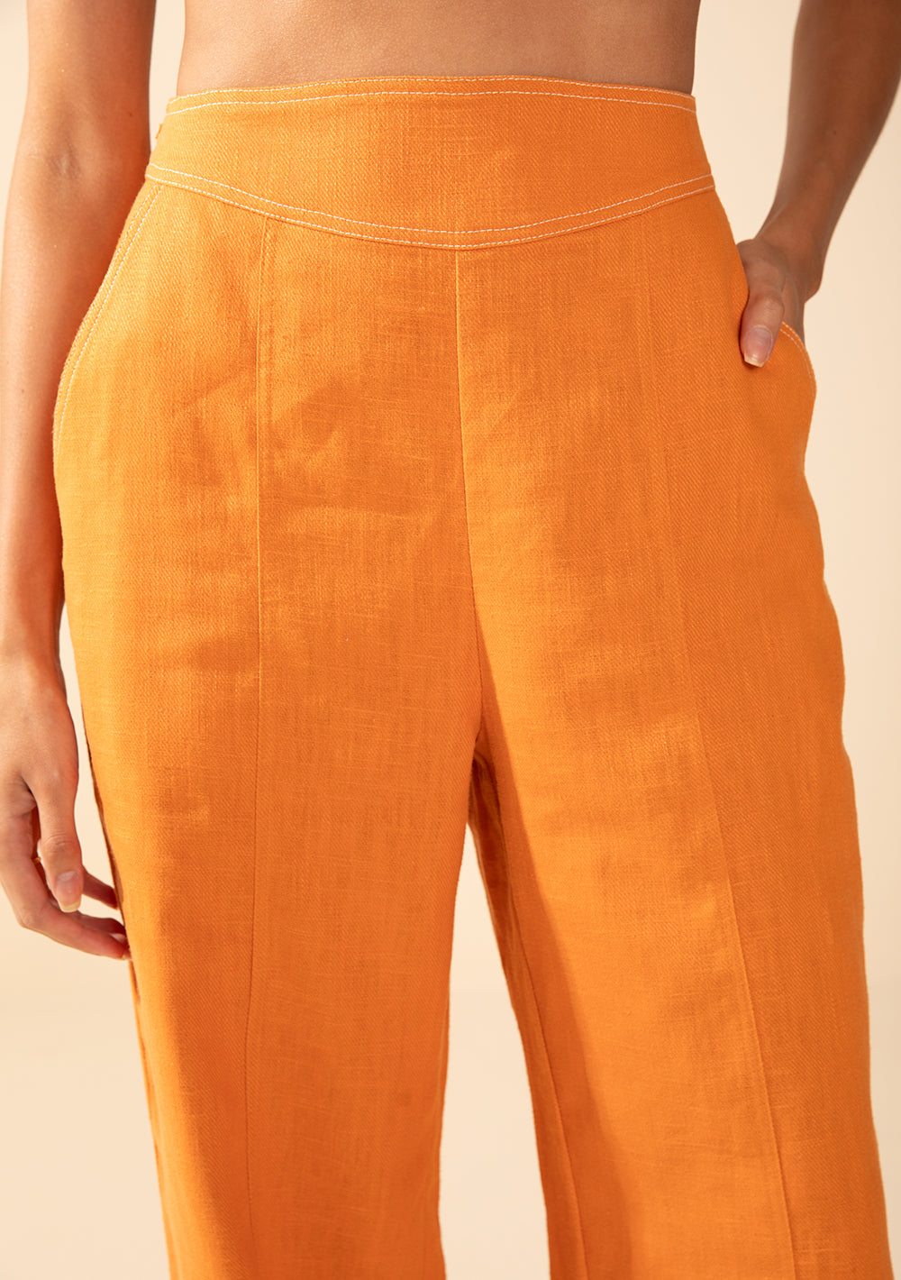 Pantalón Recto Tiro Alto