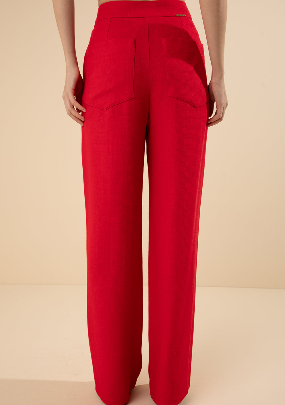 Pantalón Recto Tiro Alto