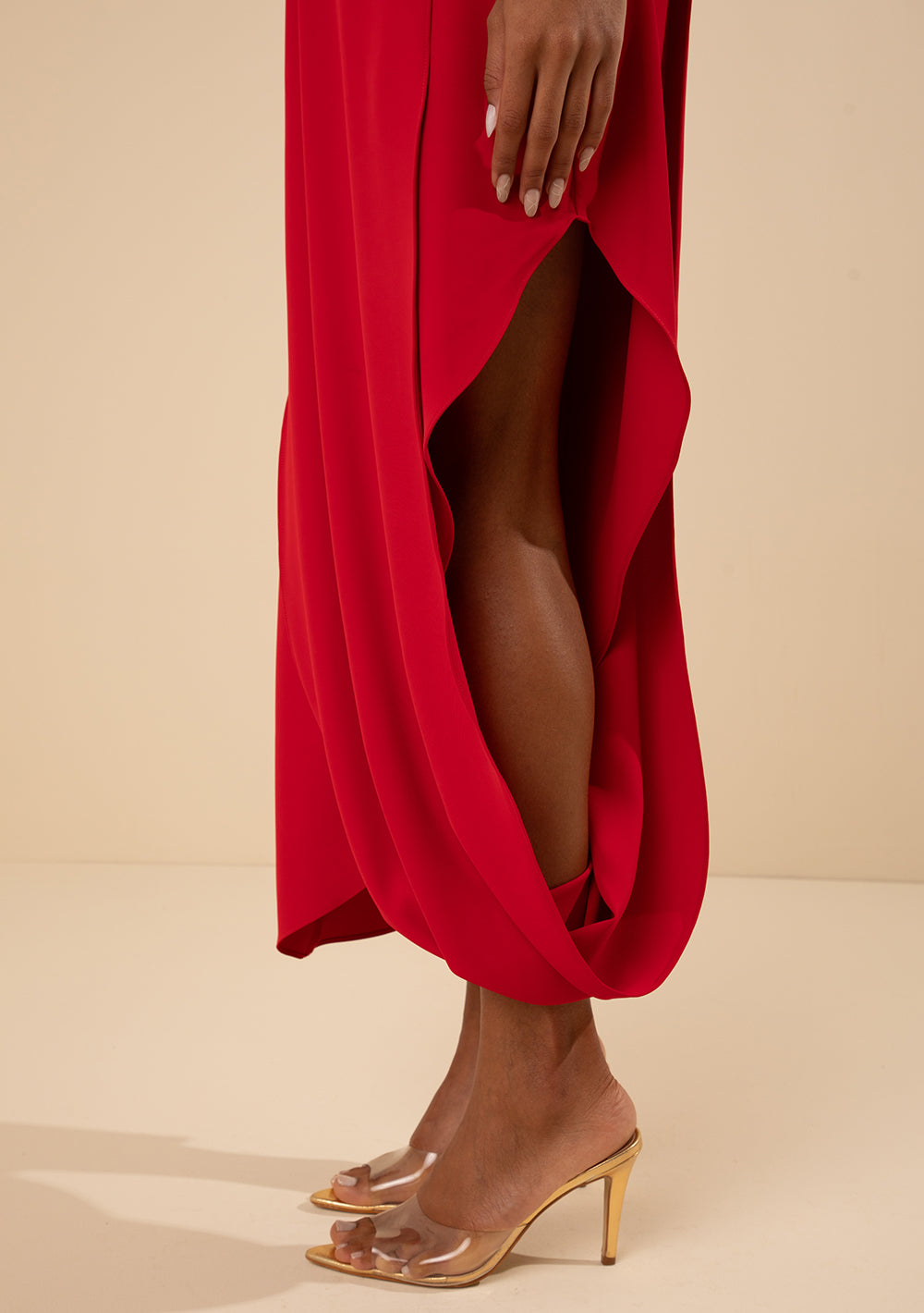 Vestido Midi Suelto Escote Redondo Sin Mangas