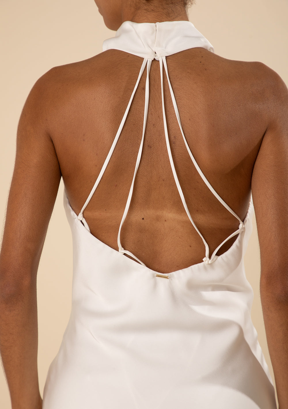 Vestido Suelto Cuello Francés Sin Mangas Corto