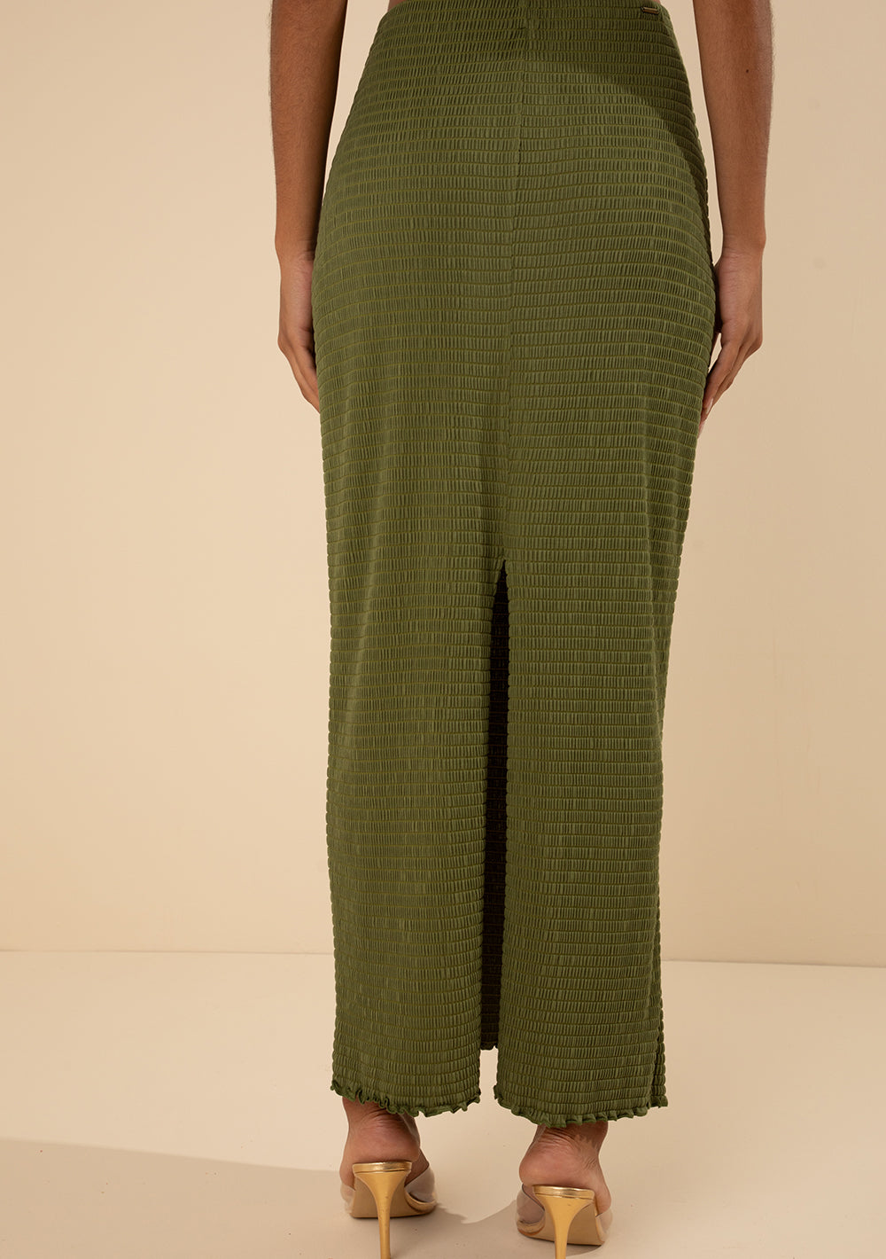 Pollera Midi Lápiz Tiro Alto