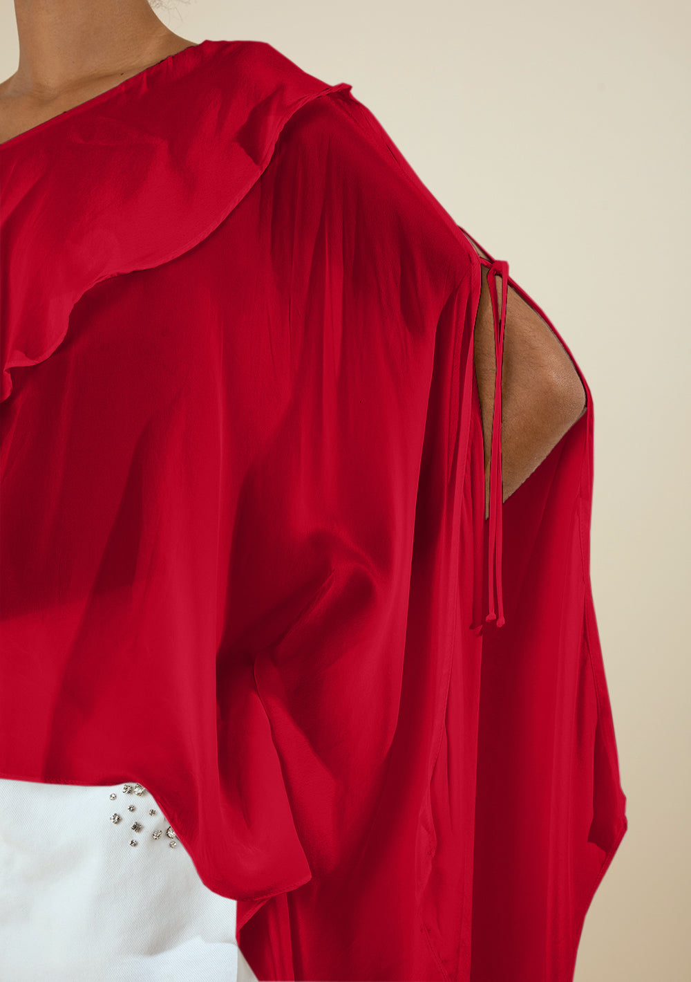 Blusa Suelta De Un Solo Hombro Sin Tirantes