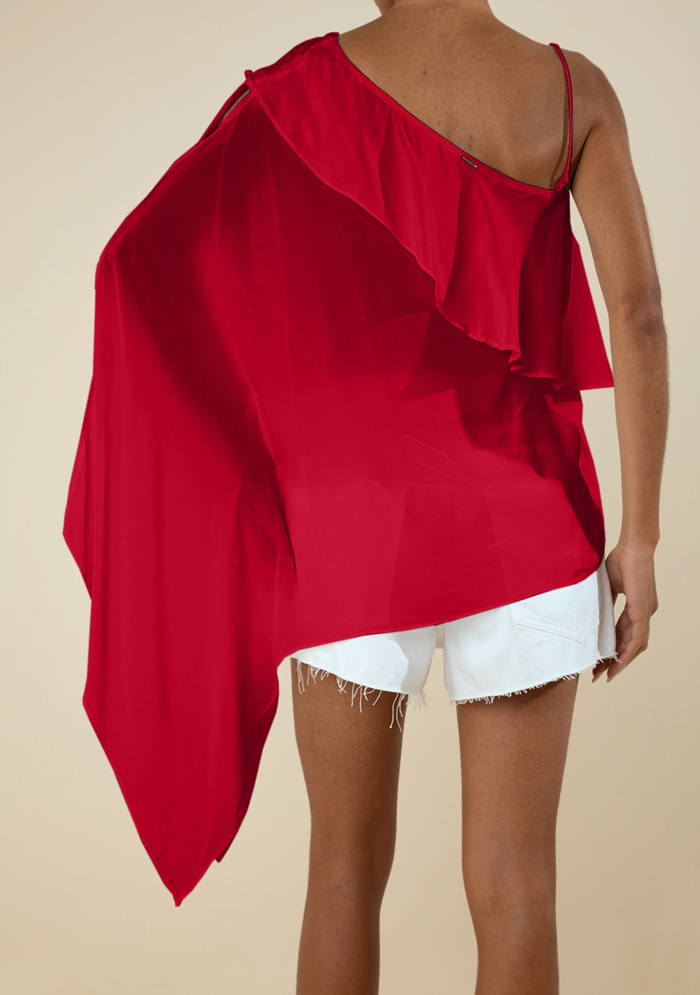 Blusa Suelta De Un Solo Hombro Sin Tirantes