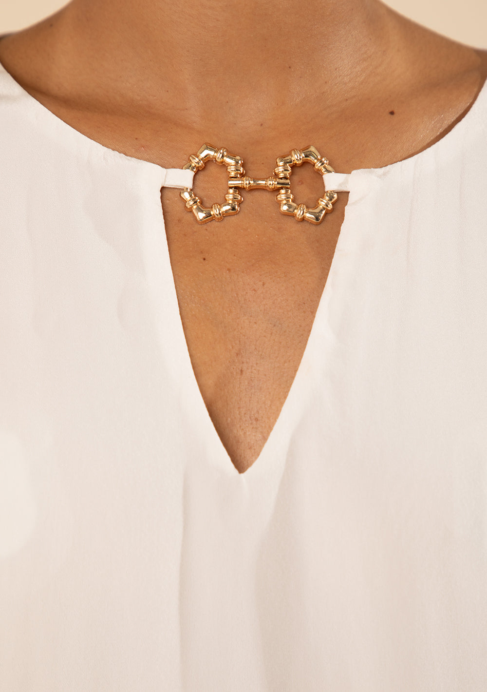 Blusa Suelta Escote Redondo Mangas 3 Cuartos