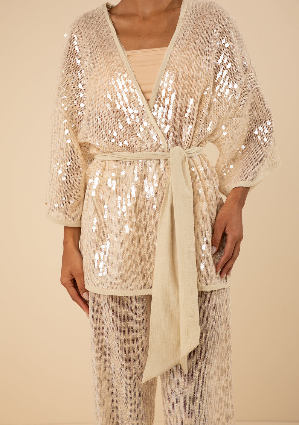 Kimono Suelto Mangas 3 Cuartos