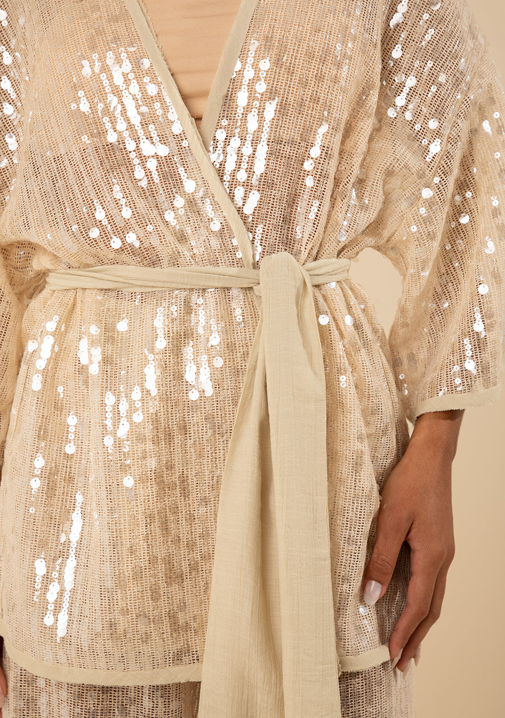 Kimono Suelto Mangas 3 Cuartos