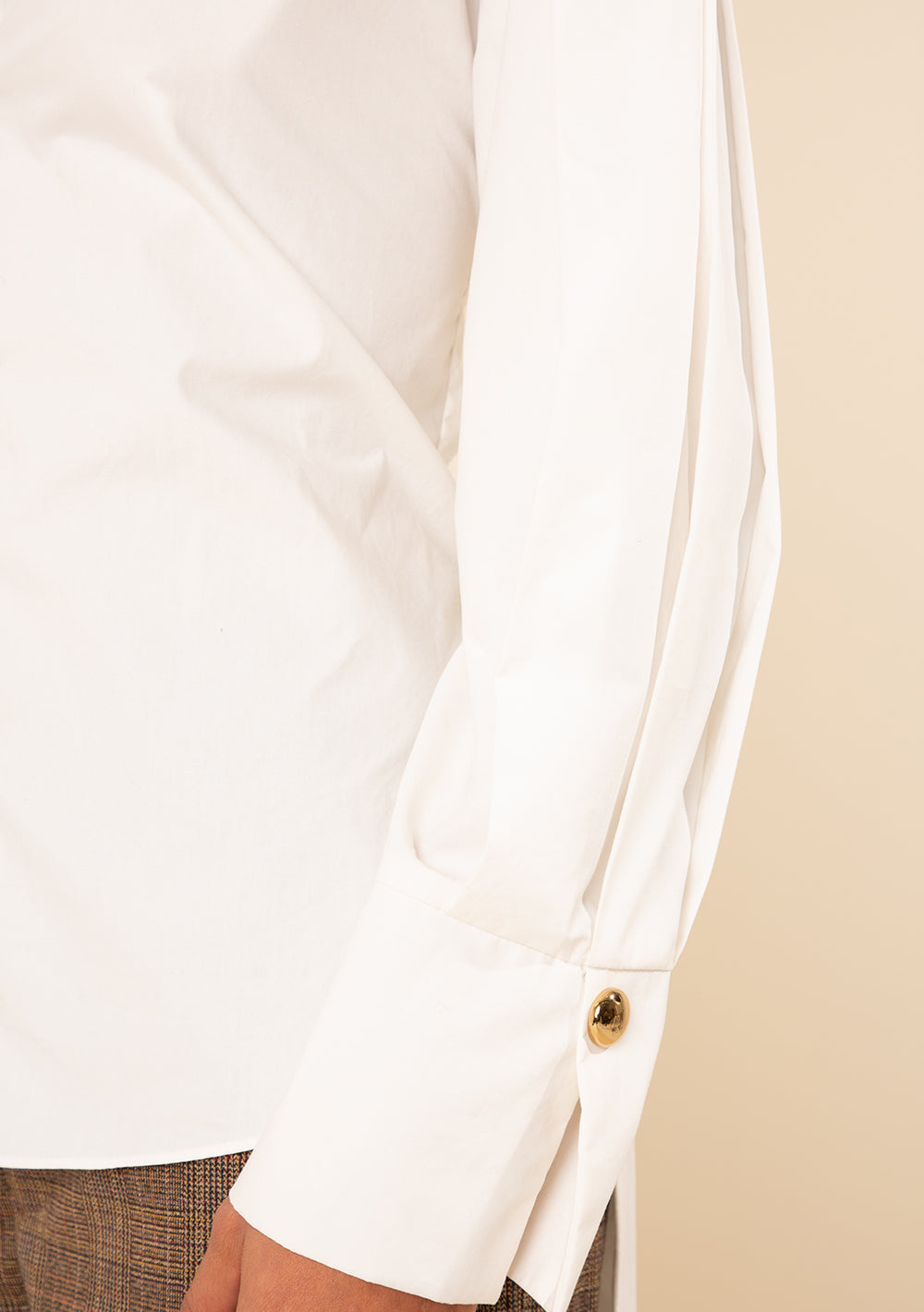 Camisa Ajustada Cuello Clásico Mangas Largas