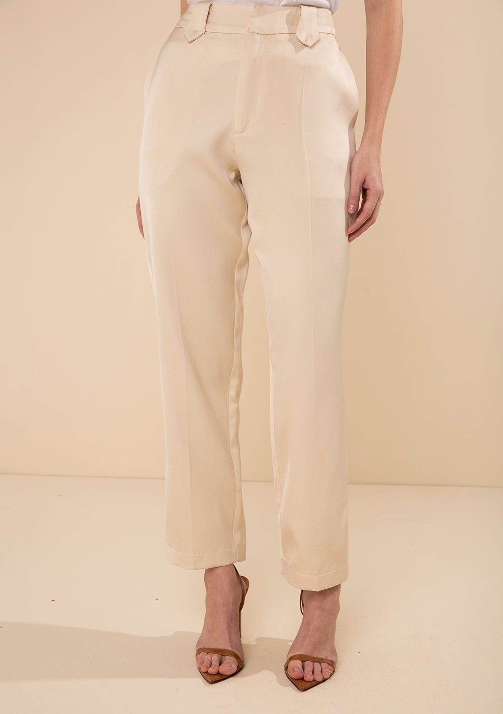 Pantalón Recto Tiro Alto