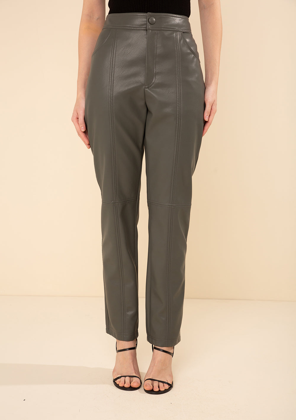 Pantalón Recto Tiro Alto