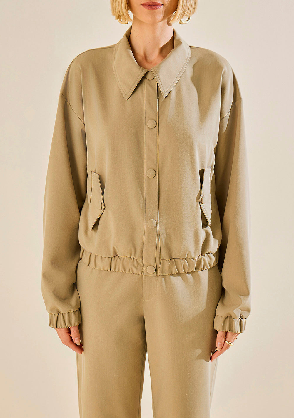 Chaqueta Suelta Mangas Largas