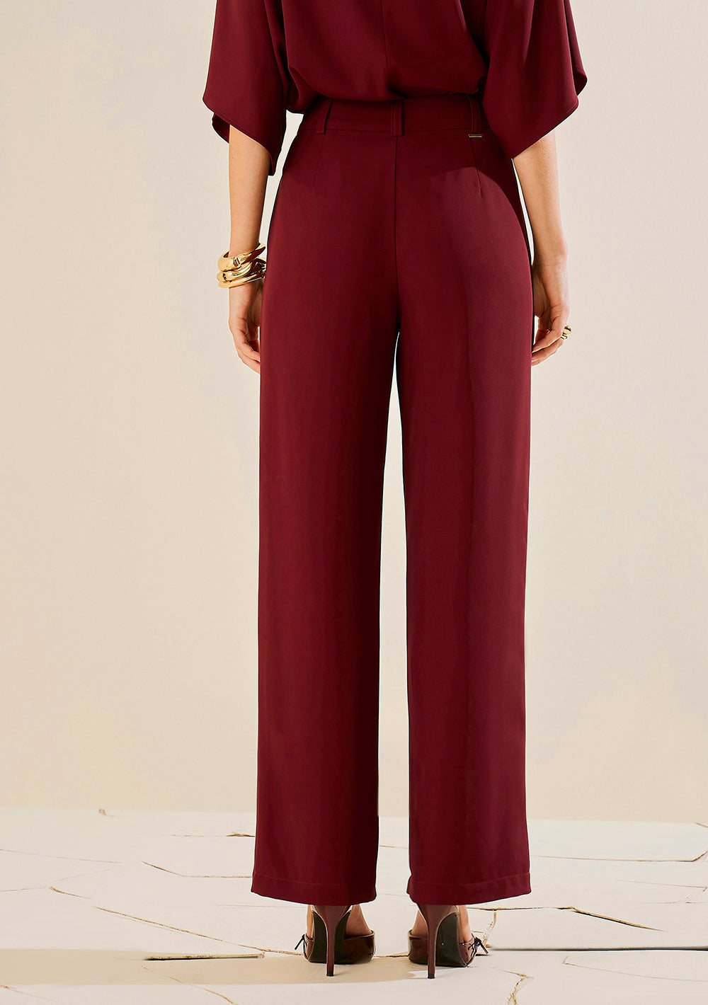 Pantalón Recto Tiro Alto