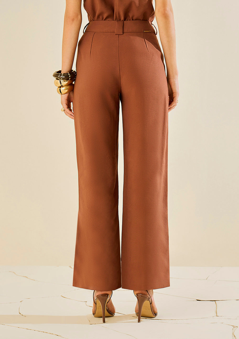 Pantalón Recto Tiro Alto