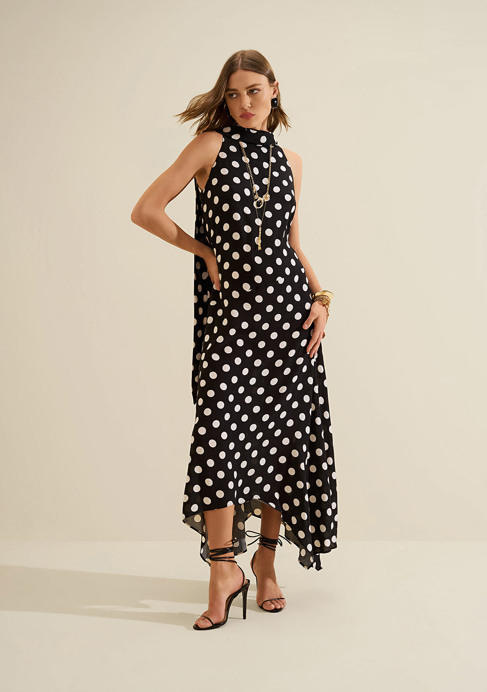 Vestido Midi Suelto Sisa Francesa Sin Mangas