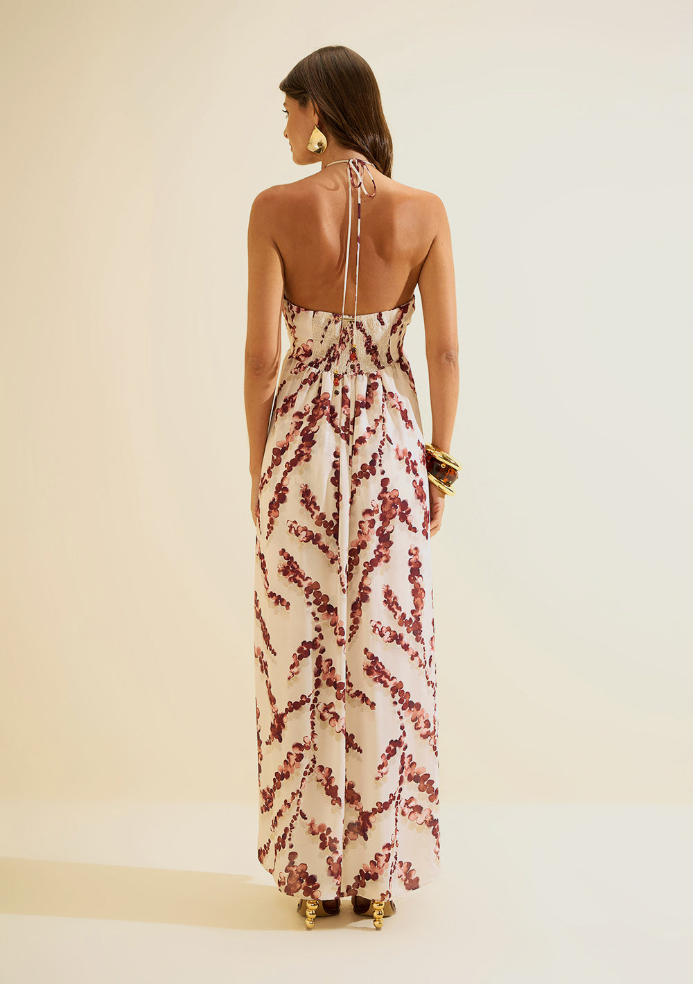 Vestido Largo Ajustado Escote Recto Con Tirantes