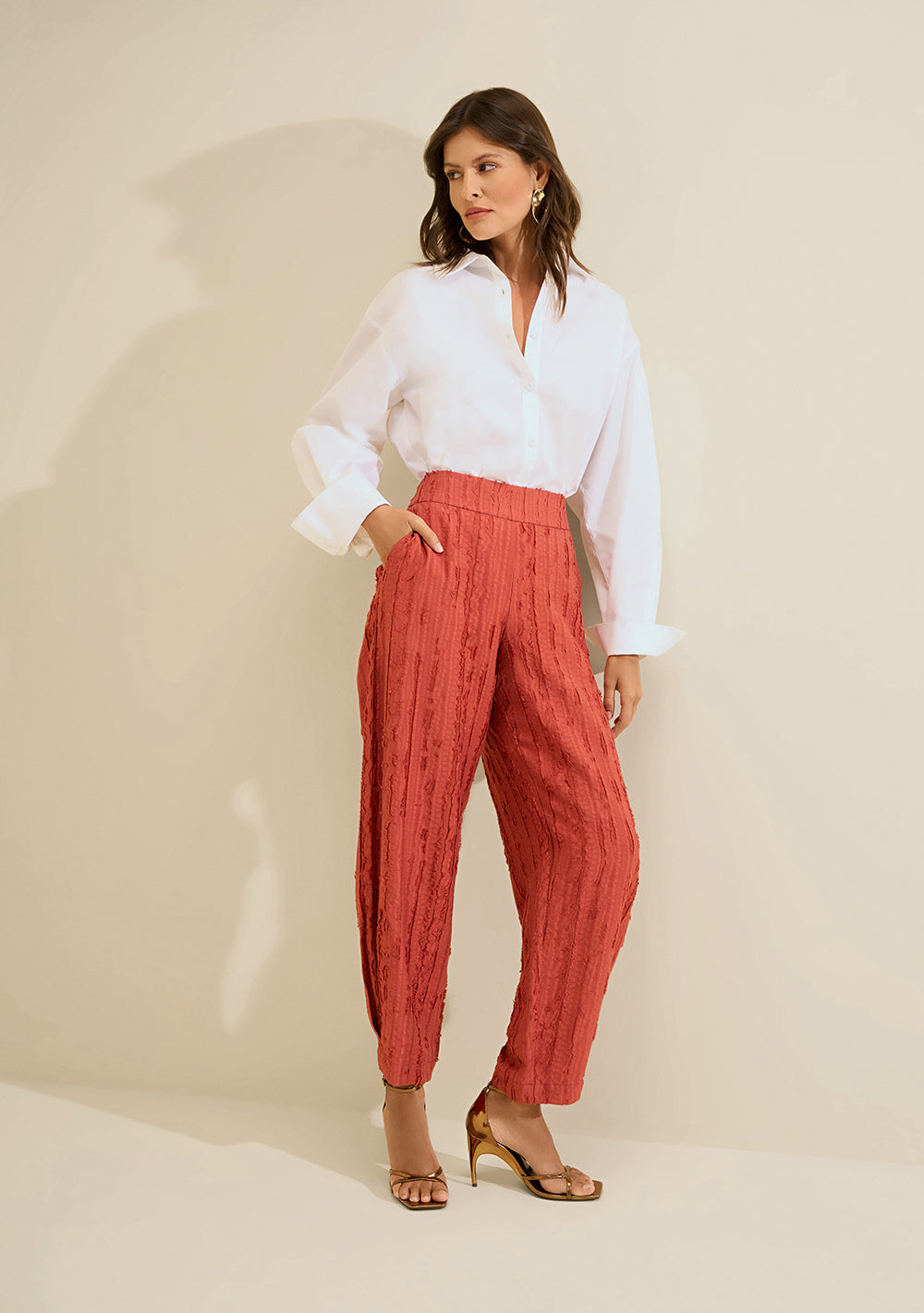 Pantalón Cigarette Tiro Alto