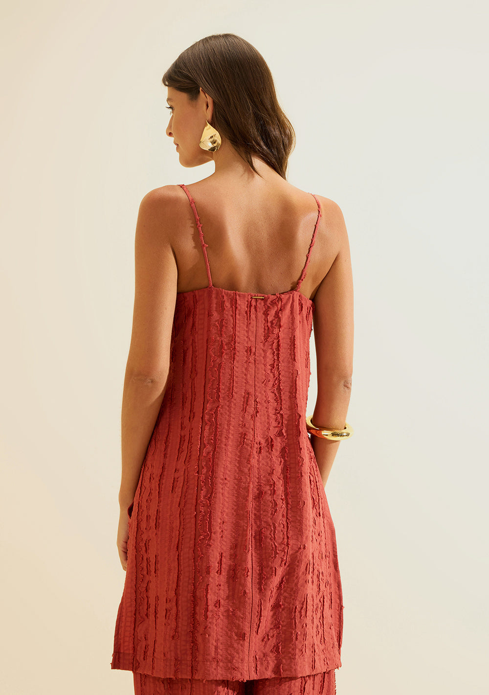 Blusa Suelta Escote Recto Sin Mangas