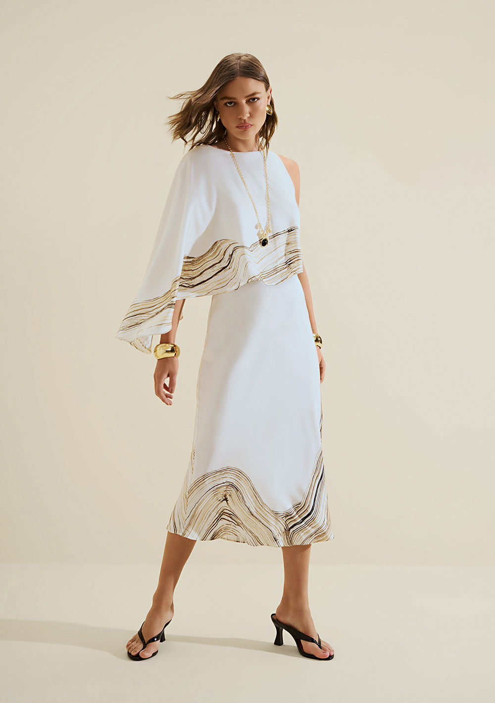 Blusa Suelta Escote Barco Mangas Largas