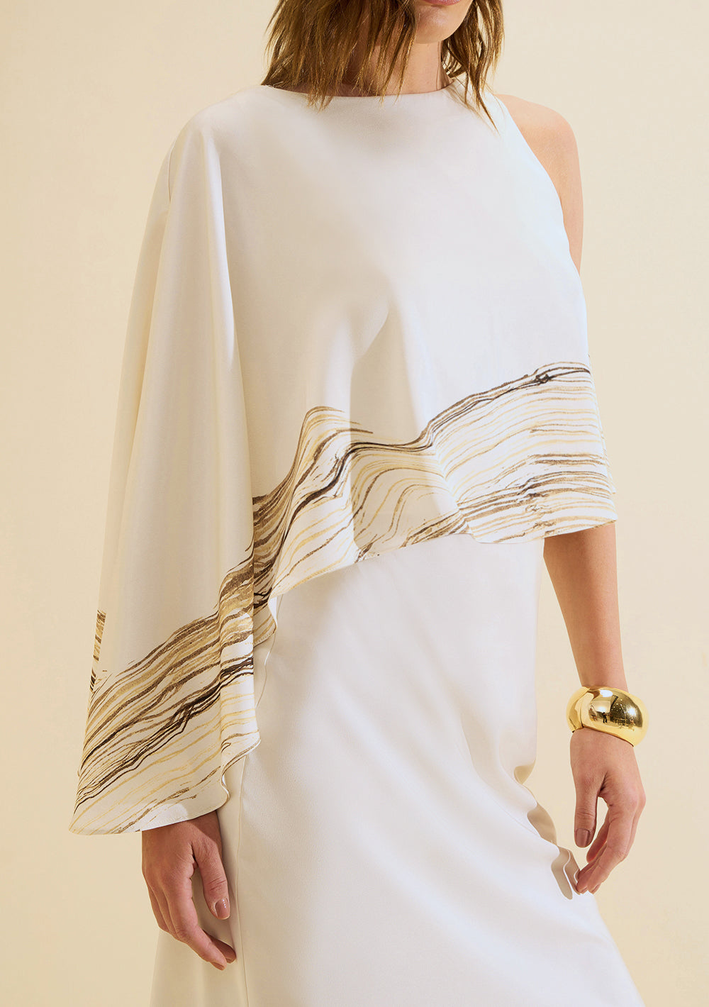 Blusa Suelta Escote Barco Mangas Largas