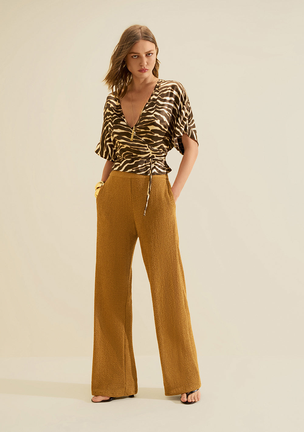Pantalón Wide Leg Tiro Alto