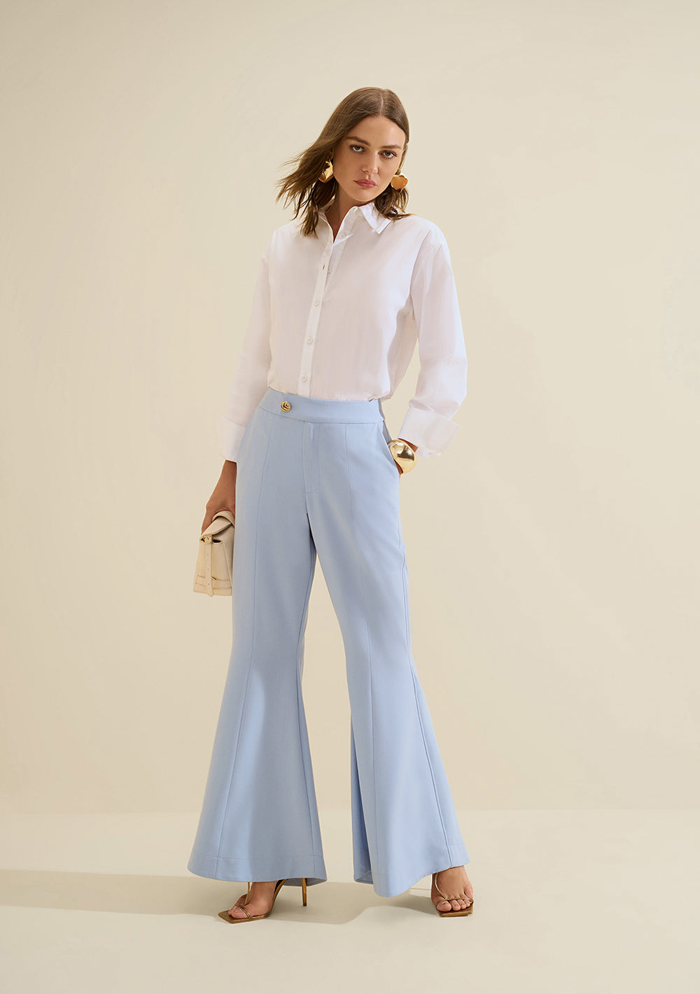 Pantalón Flare Tiro Alto