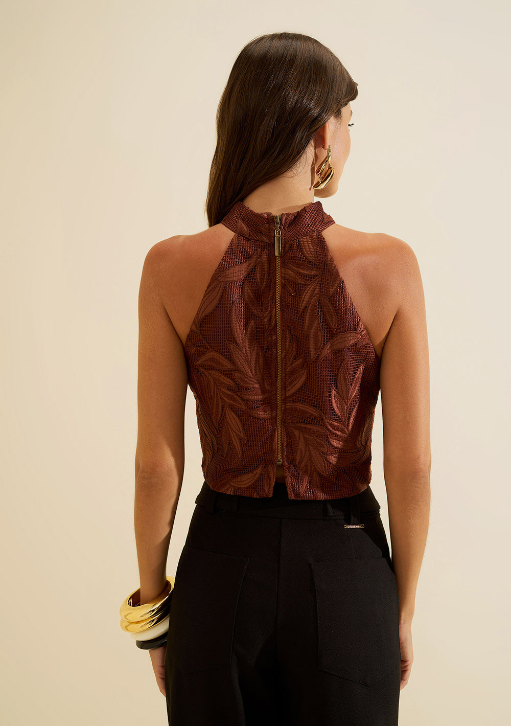Top Cuello Alto Sin Tirantes